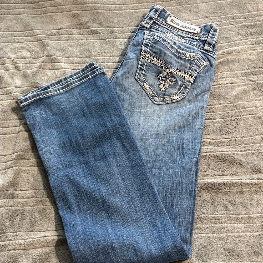 Rock revival Amy easy boot distressed jeans  tiny little stain on leg